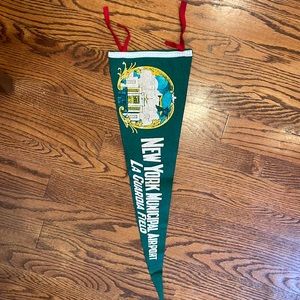 Vintage New York Municipal Airport La Guardia Field 26” Felt Pendant